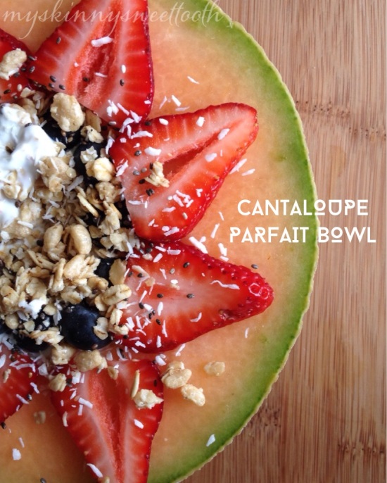 cantaloupe parfait bowl | my skinny sweet tooth