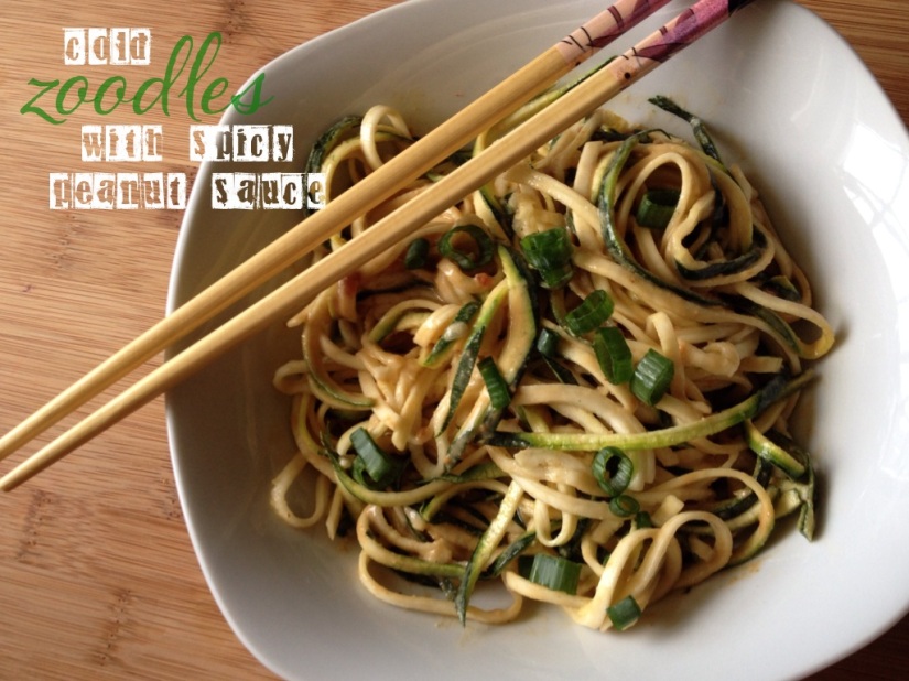 cold zoodles with spicy peanut sauce | my skinny sweet tooth