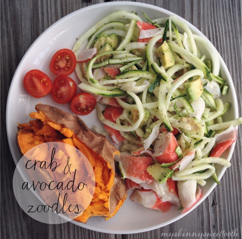 crab & avocado zoodles | my skinny sweet tooth